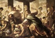 GIORDANO, Luca Christ Cleansing the Temple dh oil painting